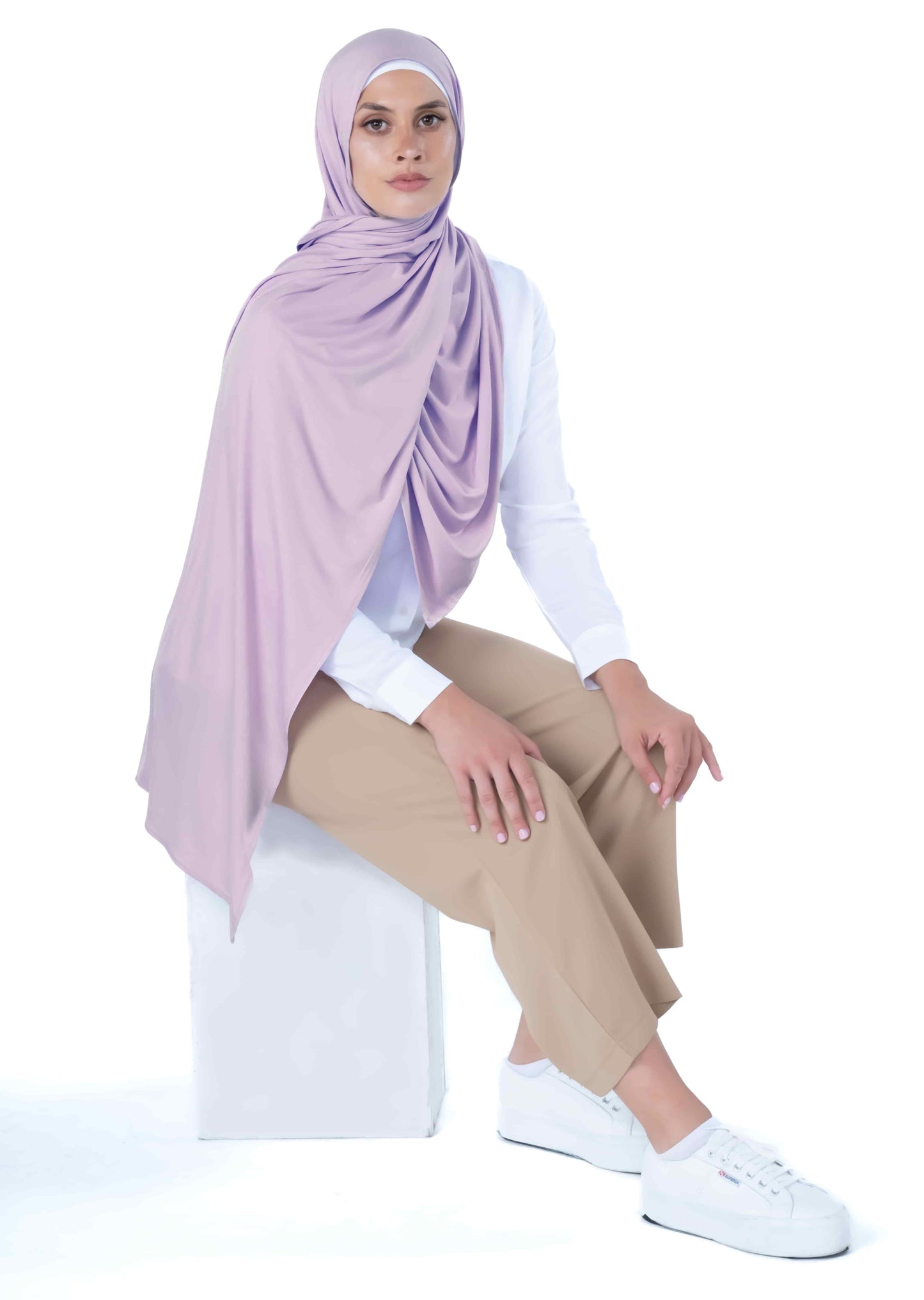 Elegant thistle hijab in lightweight jersey fabric – modest fashion scarf for women