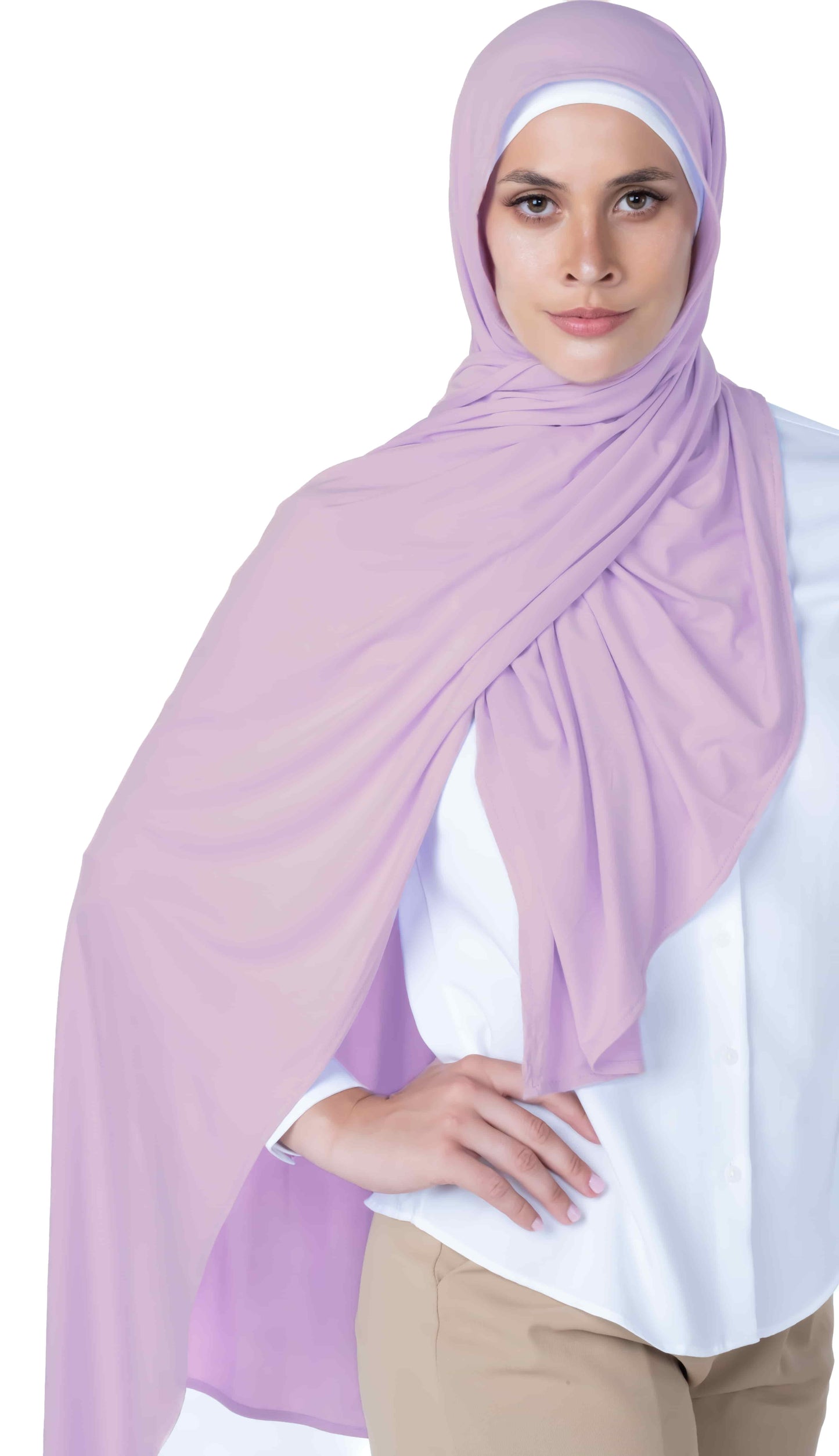 Soft stretch thistle jersey hijab – comfortable and versatile Islamic headscarf for casual and formal outfits