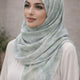 Light Green Marble Watercolor Printed Modal Hijab