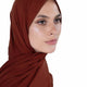 Chic Rust bamboo hijab – stylish modest scarf for modern Muslim women, youth, and festive occasions