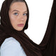 Coffee brown bamboo jersey hijab – soft, breathable scarf for college girls and young women