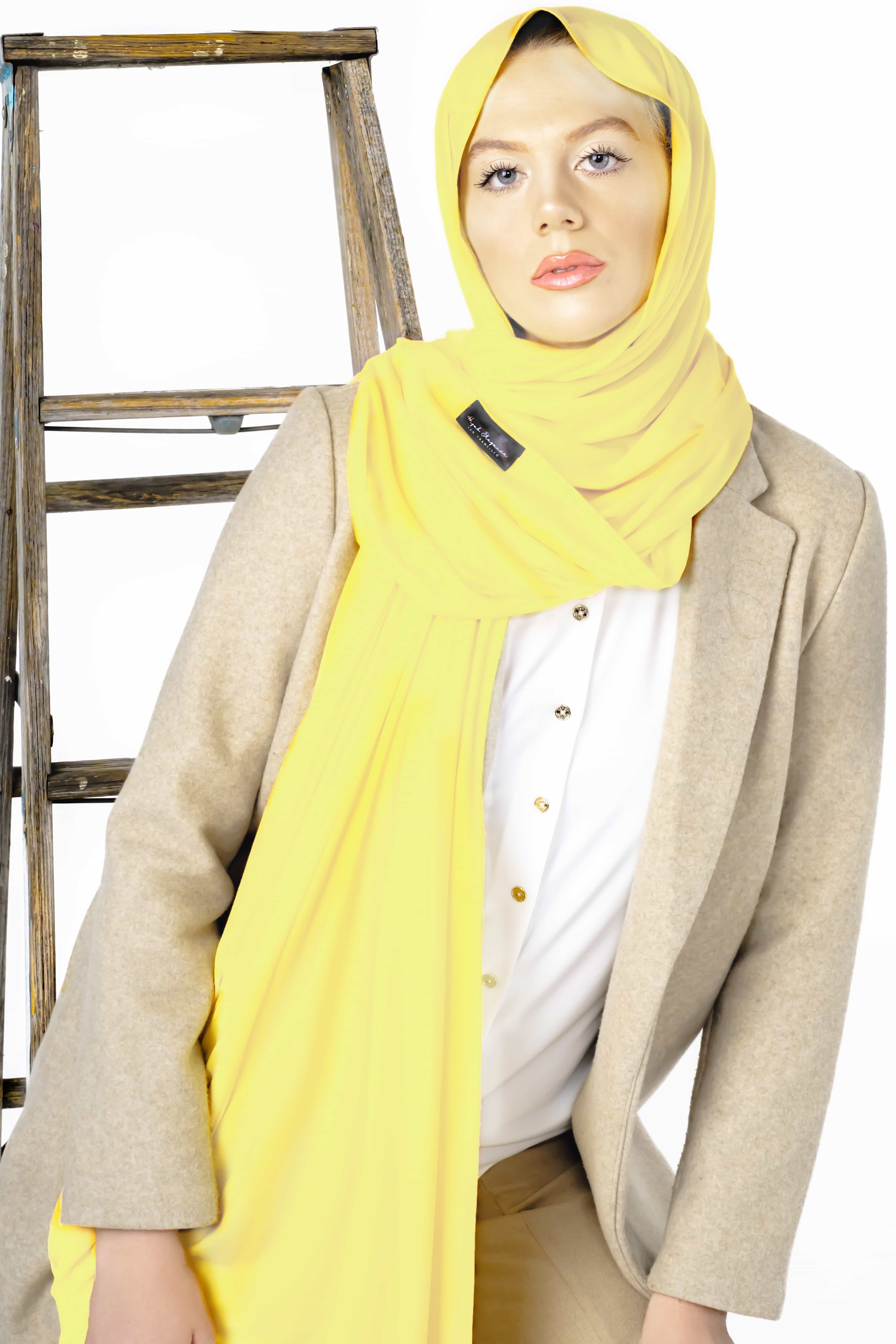 yellow jersey hijab