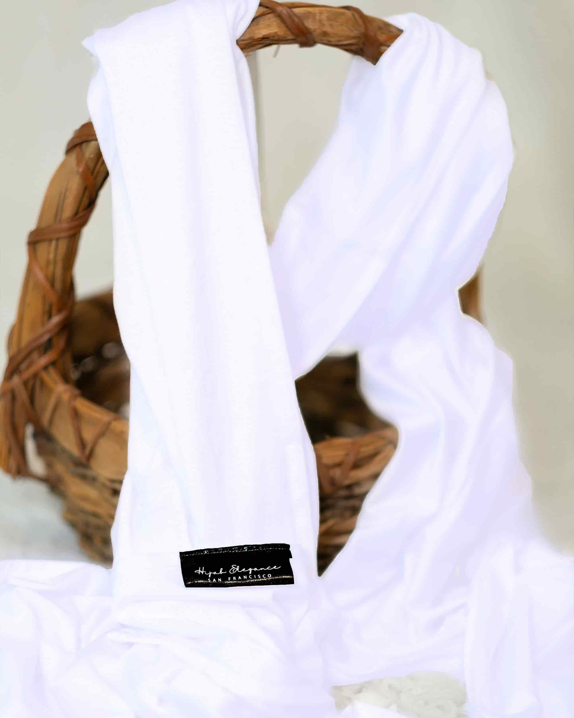 Classic white hijab – stylish modest scarf for modern Muslim women, youth, and formal events