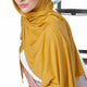 Gold jersey hijab – soft, breathable headscarf for college girls and modest youth fashion