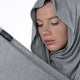 Classic grey jersey hijab  scarf– breathable headscarf for college girls and everyday modest fashion