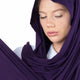 Indigo jersey hijab – breathable and stylish headscarf for college girls and modest youth fashion