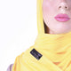Chic lemon yellow hijab – stylish modest scarf for modern Muslim women, youth, and festive events