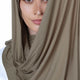 Chic light brown hijab – stylish modest scarf for modern Muslim women, youth, and festive occasions