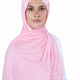 Light pink jersey hijab – breathable pastel headscarf for college girls and youthful modest wear