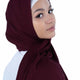 Mahogany jersey hijab – soft, breathable headscarf for college girls and modest youth fashion