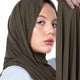 Saddle brown jersey hijab – breathable and stylish headscarf for college girls and youth fashion