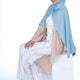 light blue jersey hijab – soft, breathable headscarf for college girls and modest youth style
