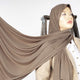 Tan jersey hijab – breathable, lightweight headscarf for college girls and modest youth wear