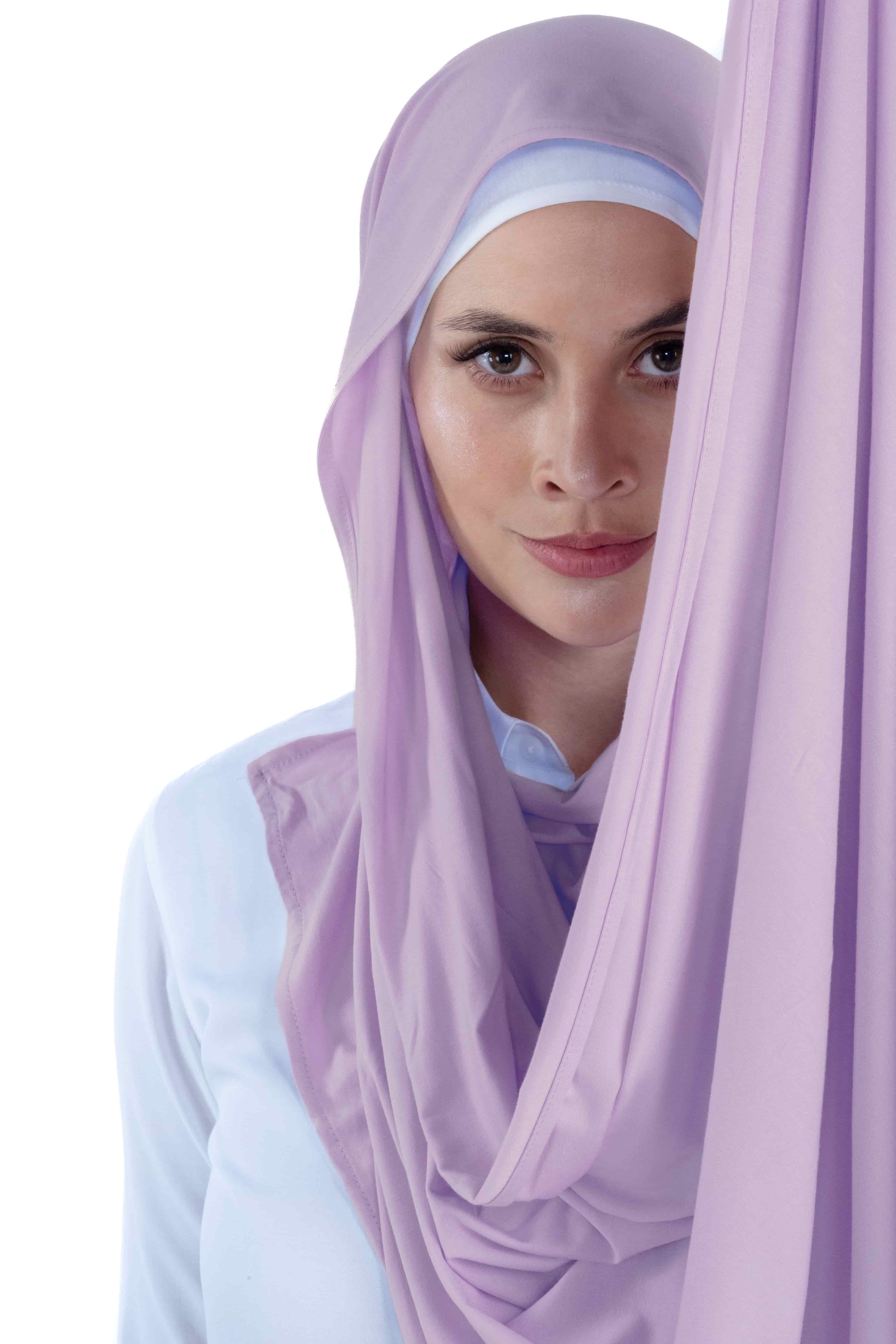 Thistle light purple jersey hijab – soft, breathable Muslim headscarf for everyday wear