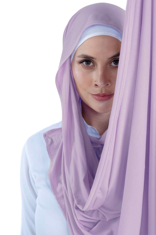 Thistle light purple jersey hijab – soft, breathable Muslim headscarf for everyday wear