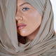 Warm grey jersey hijab – soft, breathable headscarf ideal for college girls and modest youth fashion”