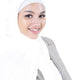 White jersey scarf – breathable, lightweight headscarf for college girls and youthful modest fashion